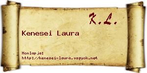 Kenesei Laura névjegykártya